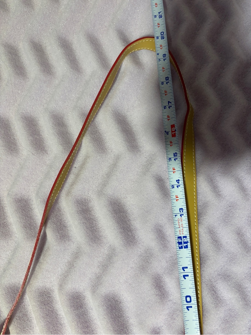 Italian Arcadia Red Patent Crossbody Bag with Contrast Strap - Picture 15 of 15